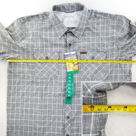 Orvis Tech Shirt Short Sleeve Castlerock Check Quick Dry UPF 30+ Men's XL NWT - Picture 9 of 10